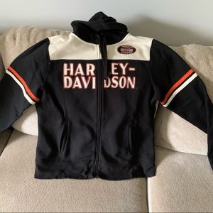 Super Cute authentic Harley Davidson zippered hoodie, size XL